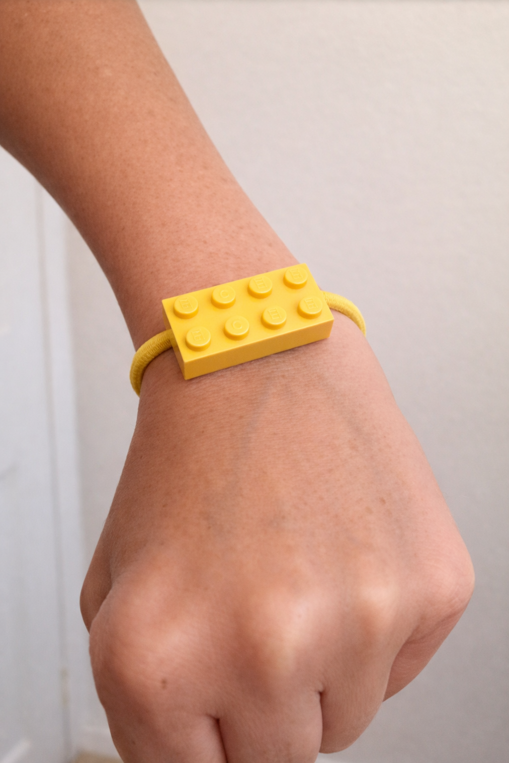 Choose Joy with the Yummy Yellow Bricklet | Charm Bracelet, Minifigure Accessory and Hair Band for Kids, Creative Collectors and Adults | Bricklets Studio